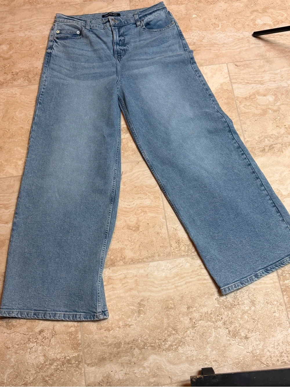 Calvin Klein Jeans Wide-Leg High Rise Denim - Light Blue Wash